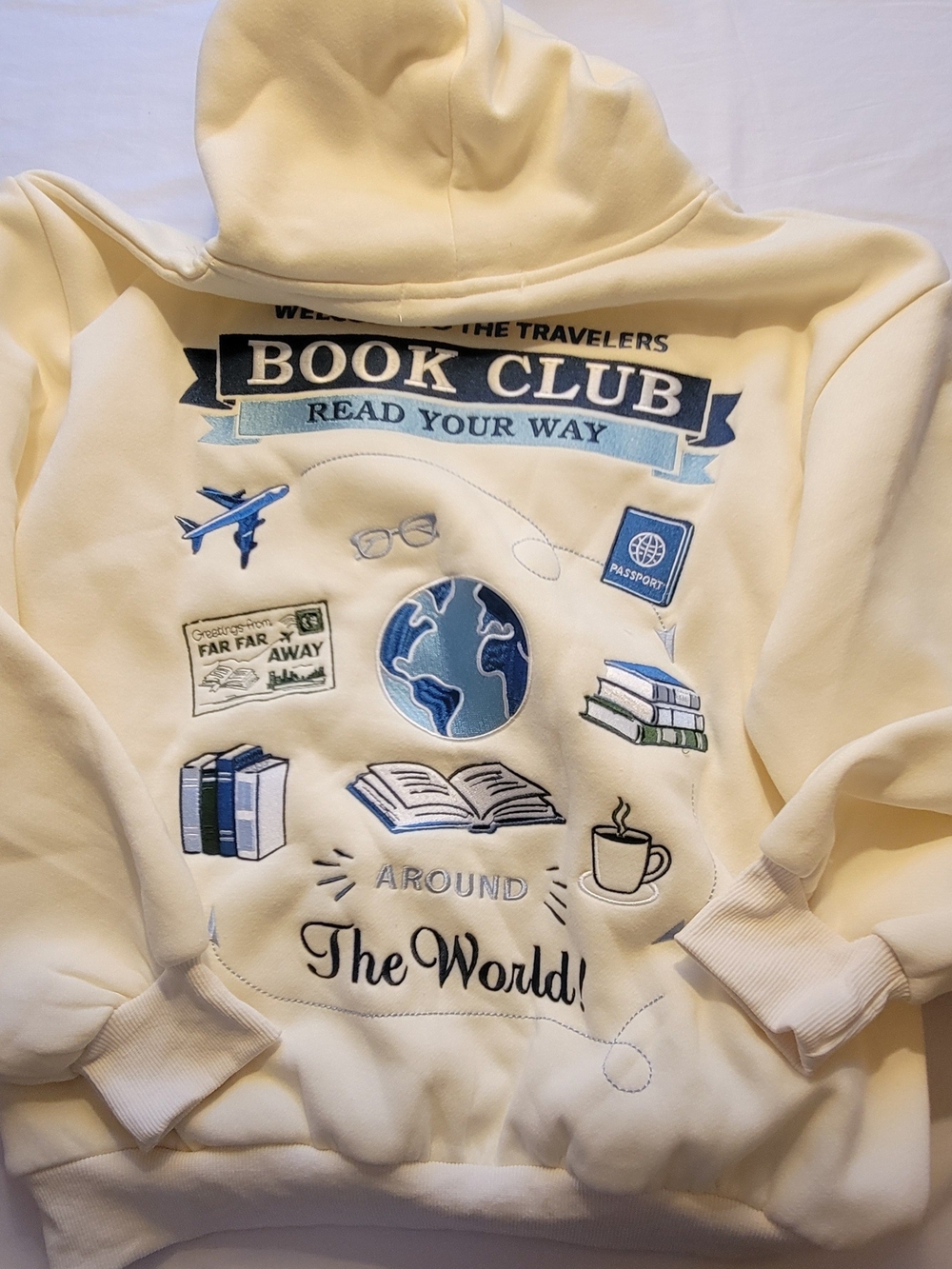 Altar'd State Cream 'Book Club' Graphic Hooded Sweatshirt